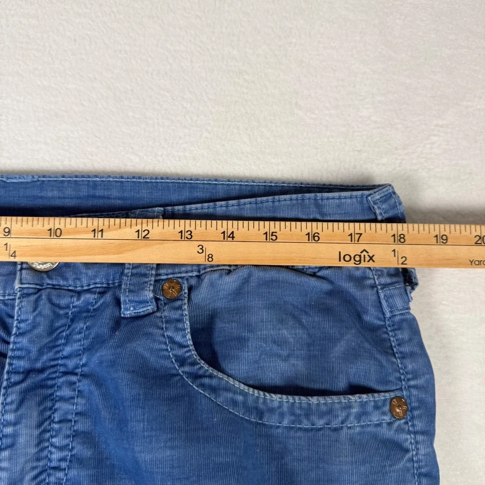 True Religion Ricky Straight Leg Corduroy Pant Men 33 Blue Y2K Grunge Streetwear